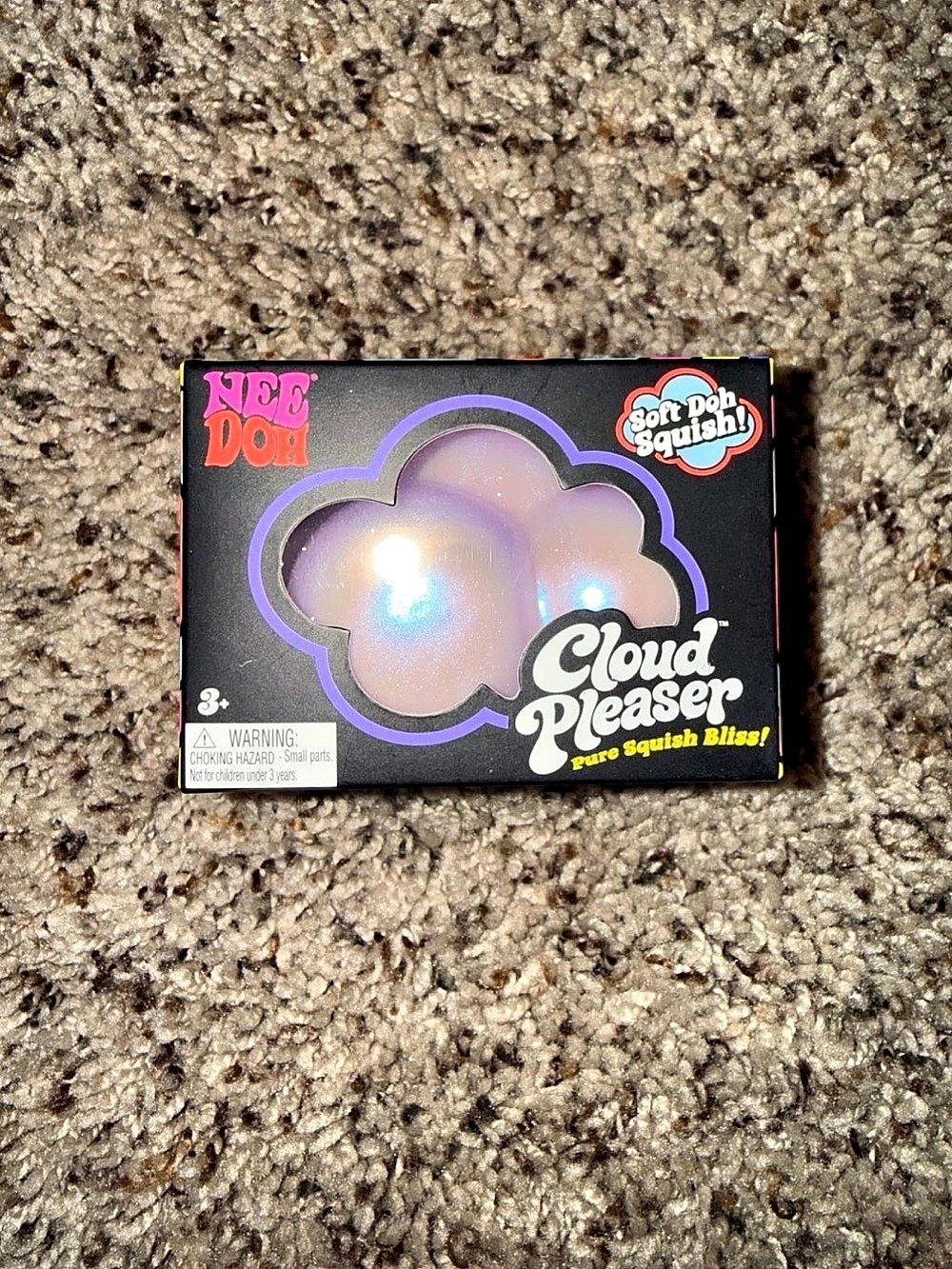 NeeDoh Cloud Pleaser Cloud Squish Toy Purple & Pink
